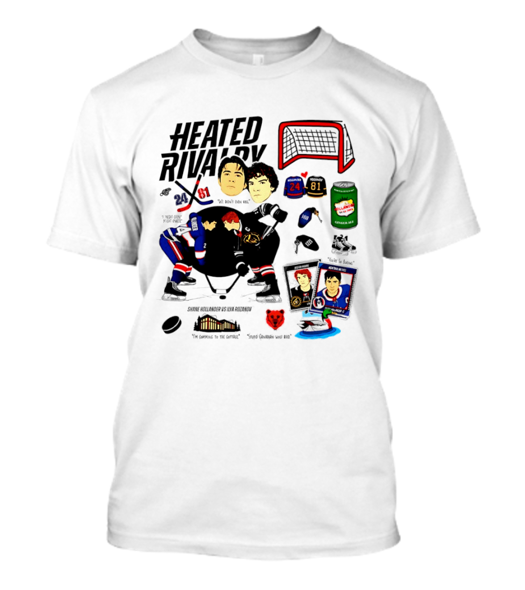 Heated Rivalry 24 Vs 81 Shane Hollander Ilya Rozanov Hockey Showdown Iconic Duel T-Shirt