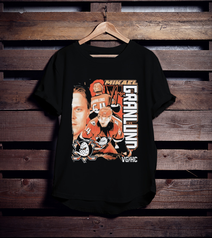 Anaheim Ducks Mikael Granlund VGHC Hockey Team Collage T-Shirt