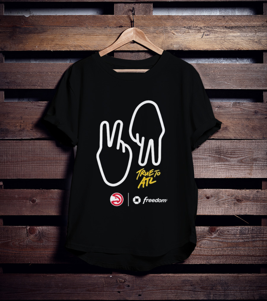 Atlanta Hawks True To ATL Peace Hand Gesture Game 6 T-Shirt