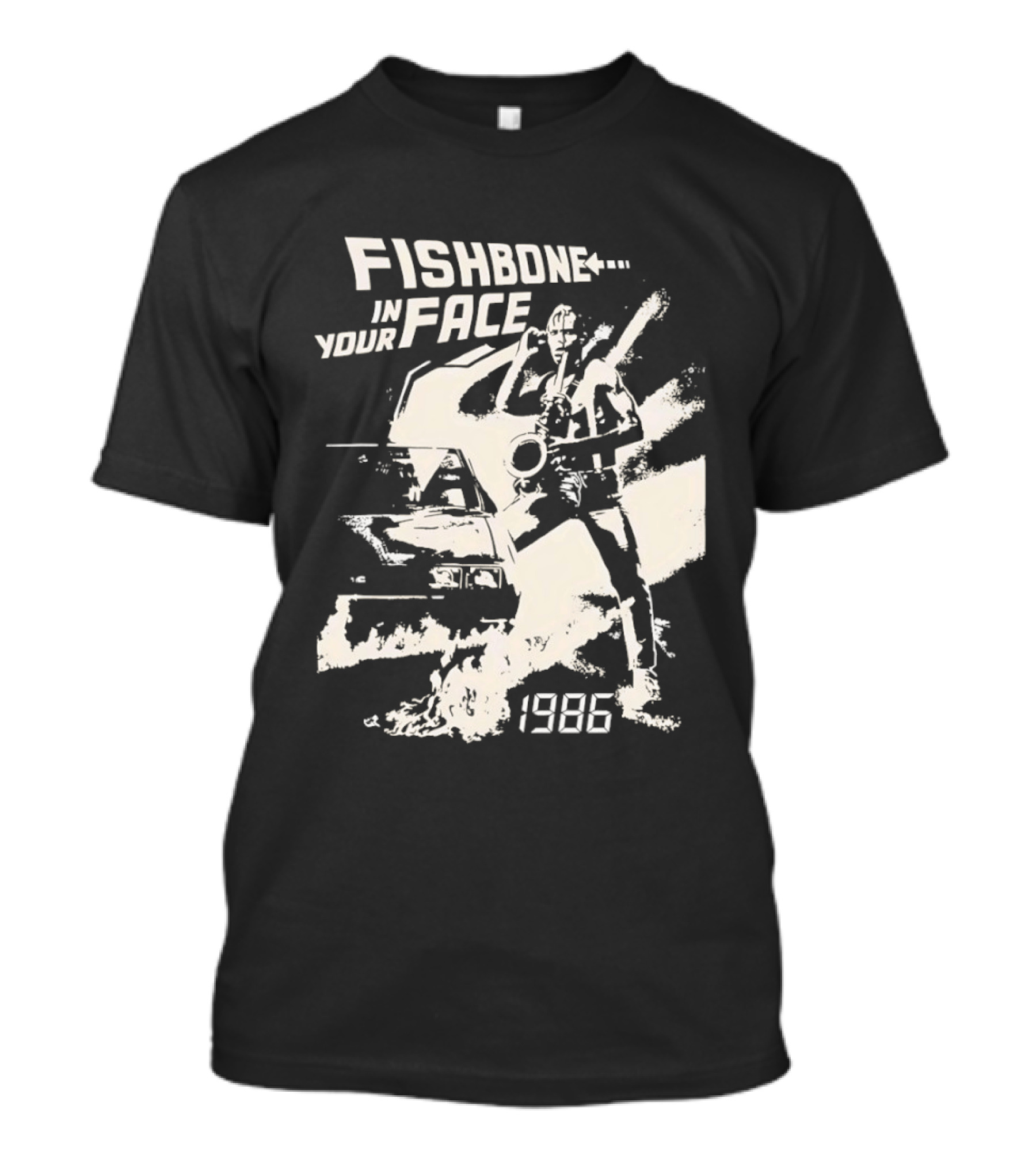Fishbone In Your Face Band Tour 1986 Vintage Aesthetic T-Shirt