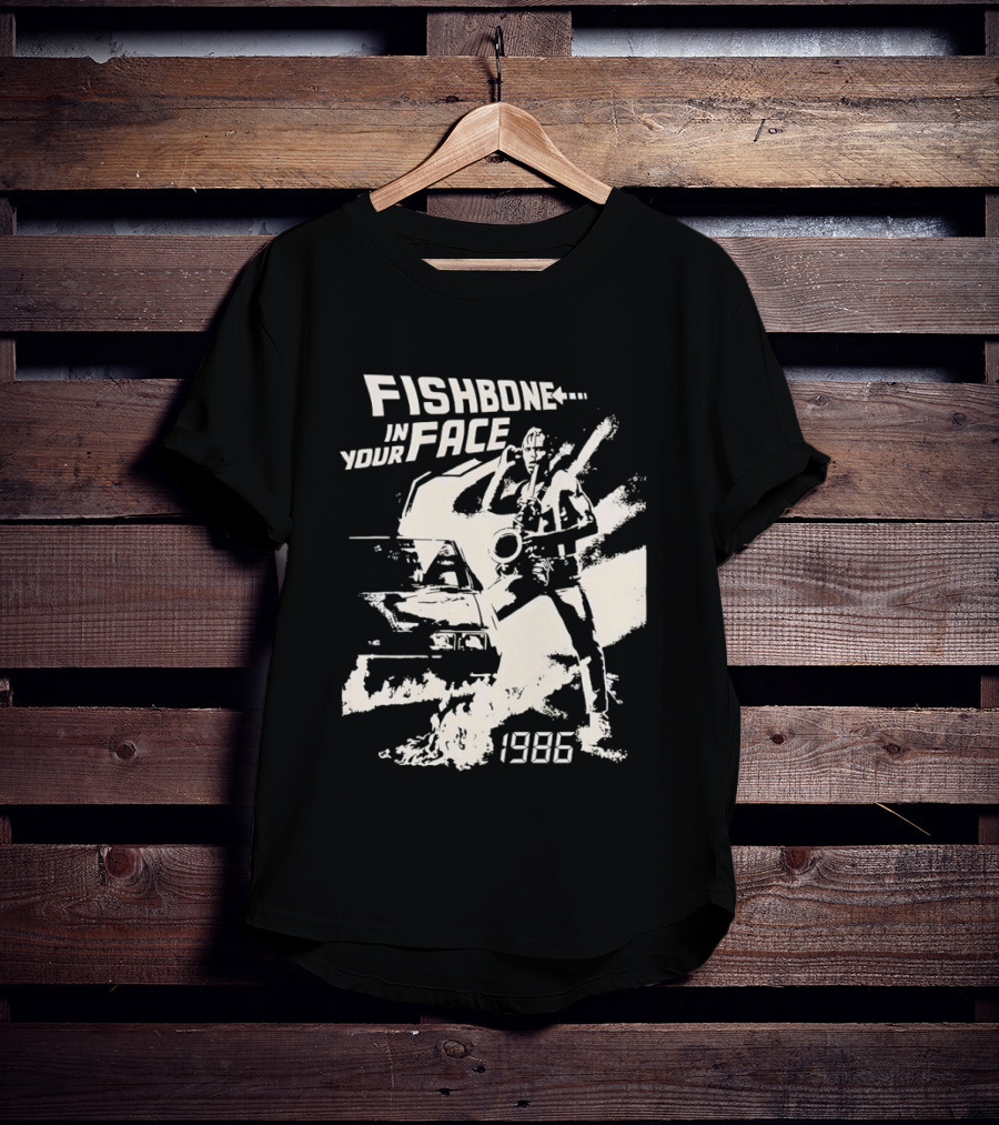 Fishbone In Your Face Band Tour 1986 Vintage Aesthetic T-Shirt