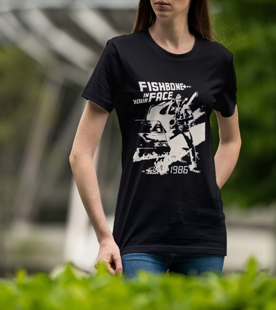 Fishbone In Your Face Band Tour 1986 Vintage Aesthetic T-Shirt
