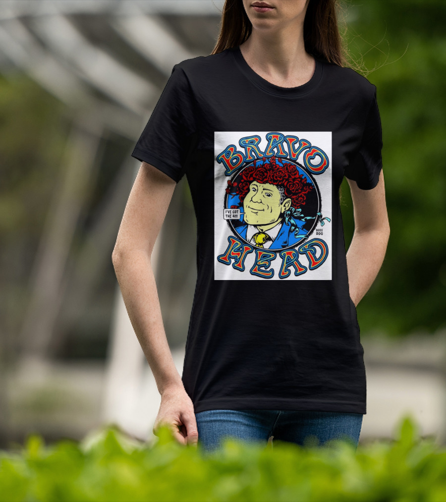 Bravo Head Boss Dog I've Got The 411 Roses T-Shirt