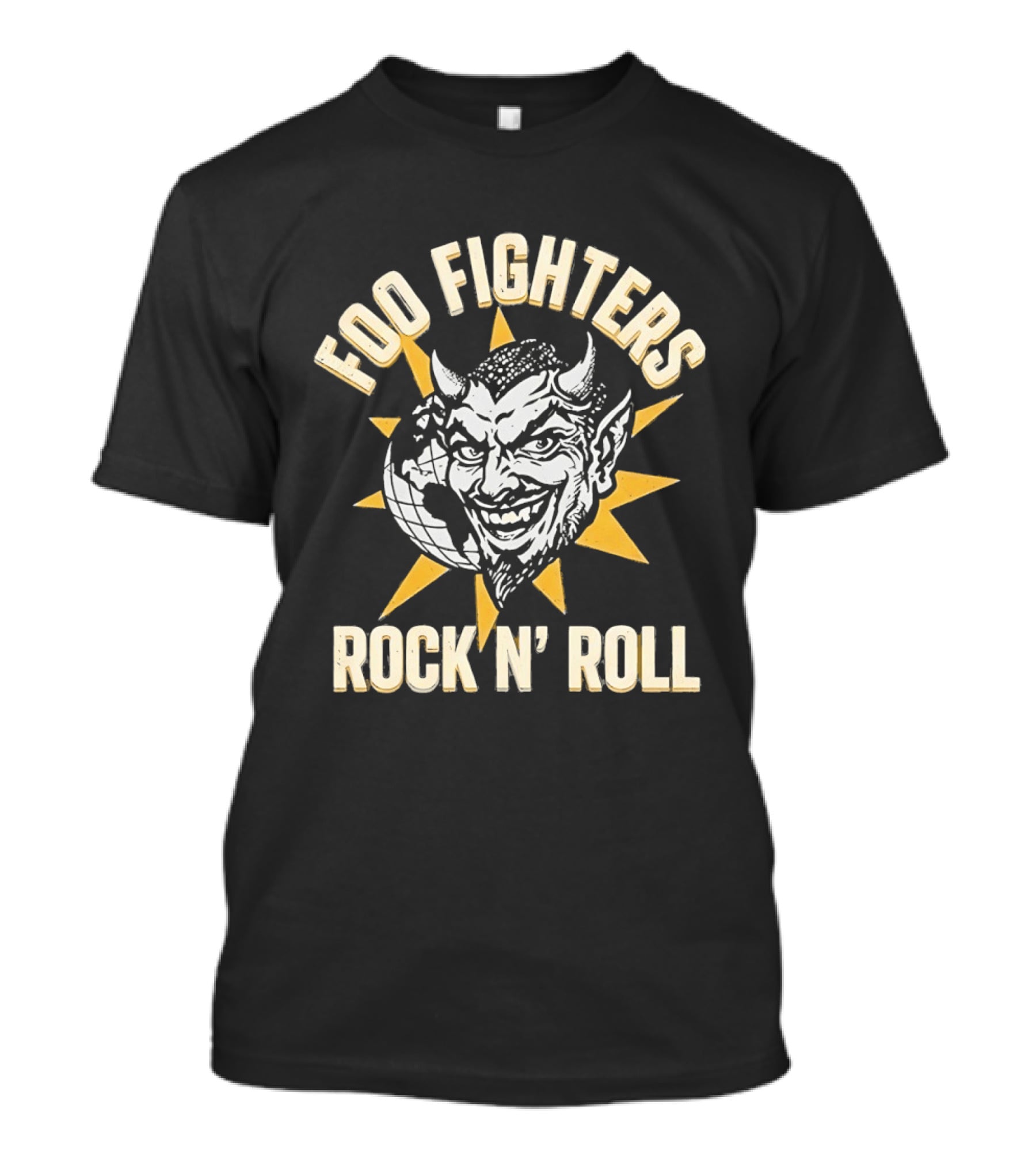 Foo Fighters Smiling Satan Rock N' Roll Sunburst T-Shirt