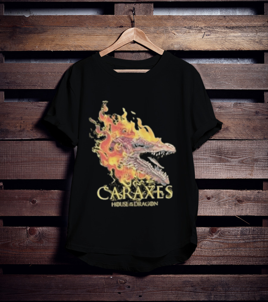 House Of The Dragon Caraxes Fiery Dragon Head T-Shirt