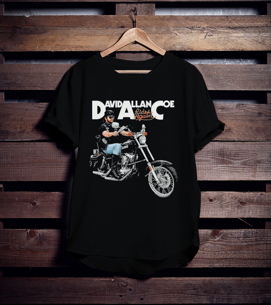 David Allan Coe Rides Again Biker Country Music Legend T-Shirt