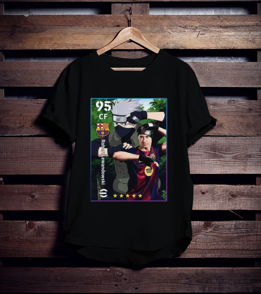 EFootball 2026 Card Lewandowski Kakashi Barcelona FCB Crossover 95 CF T-Shirt