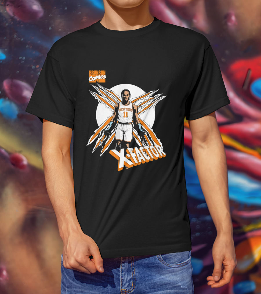 Jalen Brunson X Factor New York Knicks Comics NBA T-Shirt