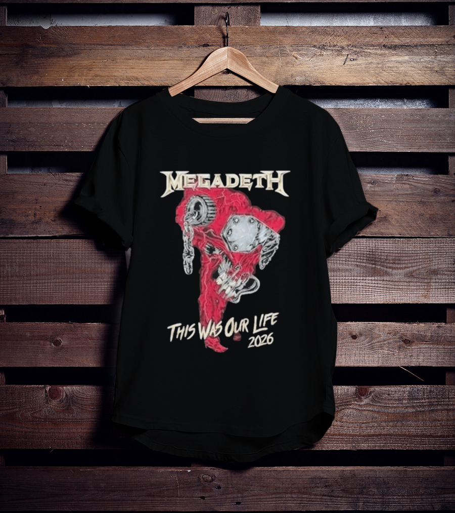 Megadeth This Was Our Life 2026 Latin America Tour Tecnopolis Buenos Aires April 30 T-Shirt