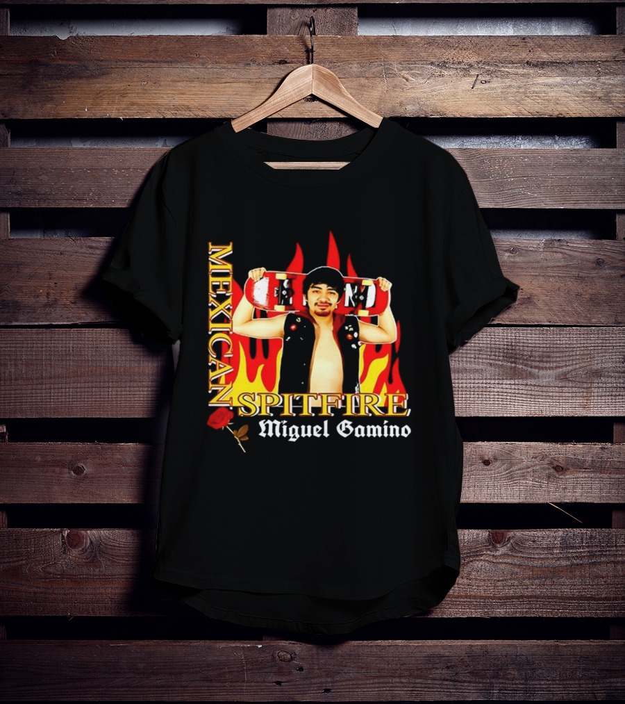 Mexican Spitfire Miguel Gamino Skateboard Fire Rose Vest T-Shirt