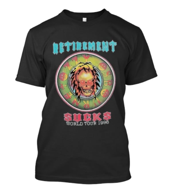 Ozzy Osbourne Retirement Sucks World Tour 1996 Psychedelic Skull T-Shirt