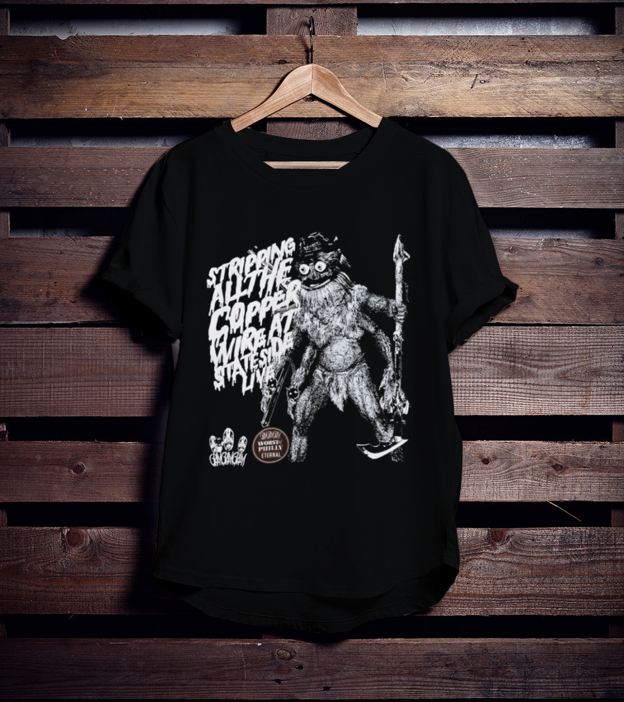 Stripping All The Copper Wire Stateside Live Gangstagrass Mercenary Freedom Infantry T-Shirt