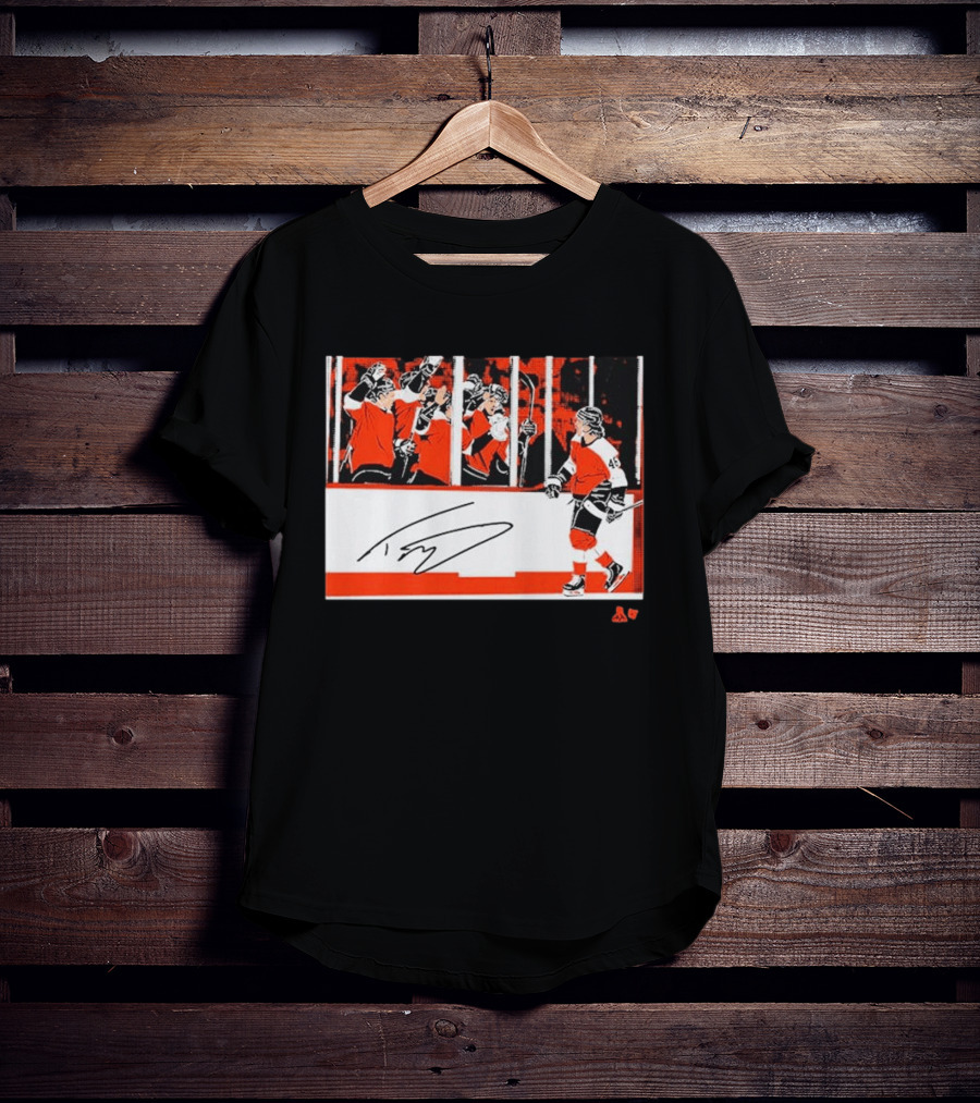 Trevor Zegras Penalty Box Celebration Hockey Art Signature Number 46 T-Shirt