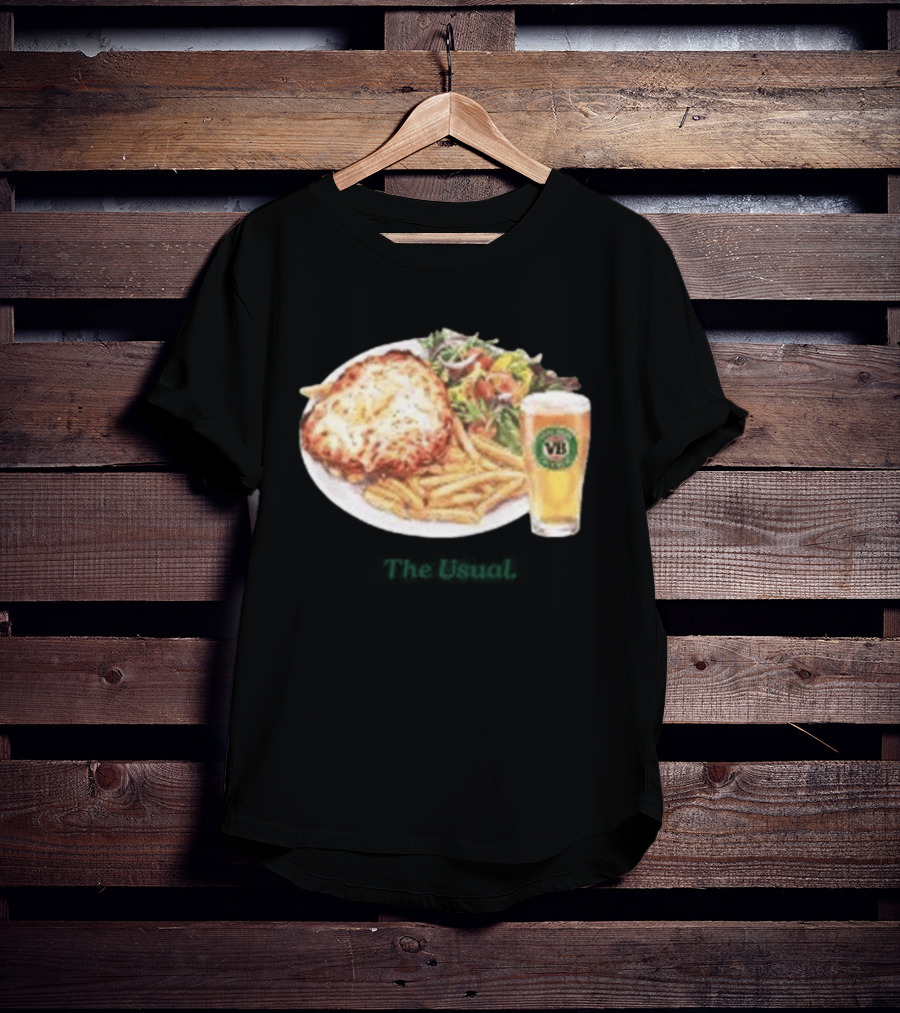 Victoria Bitter The Usual Pot And Parma With VB Pint And Parma Meal T-Shirt