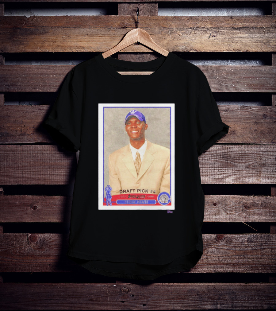 Toronto Raptors Chris Bosh 2003 Topps Draft Pick #4 Basketball Card T-Shirt