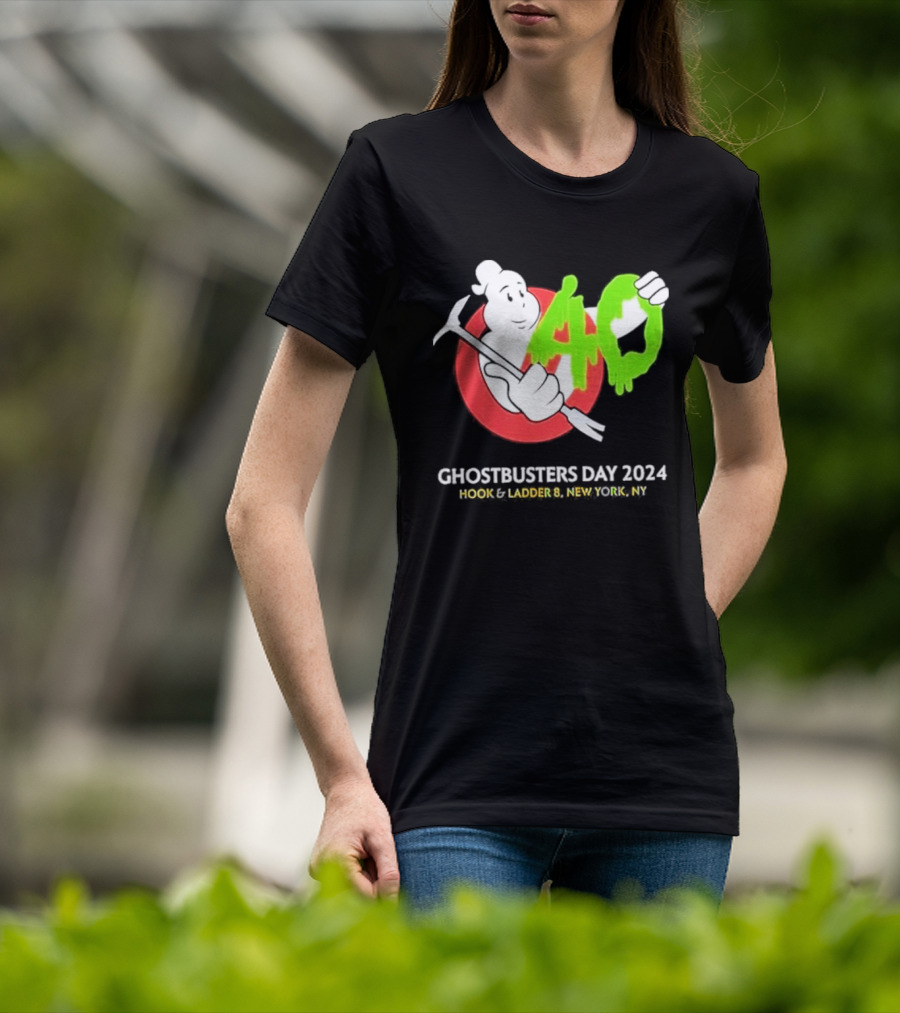 Ghostbusters Day 2024 40th Anniversary Hook Ladder 8 New York NY T-Shirt