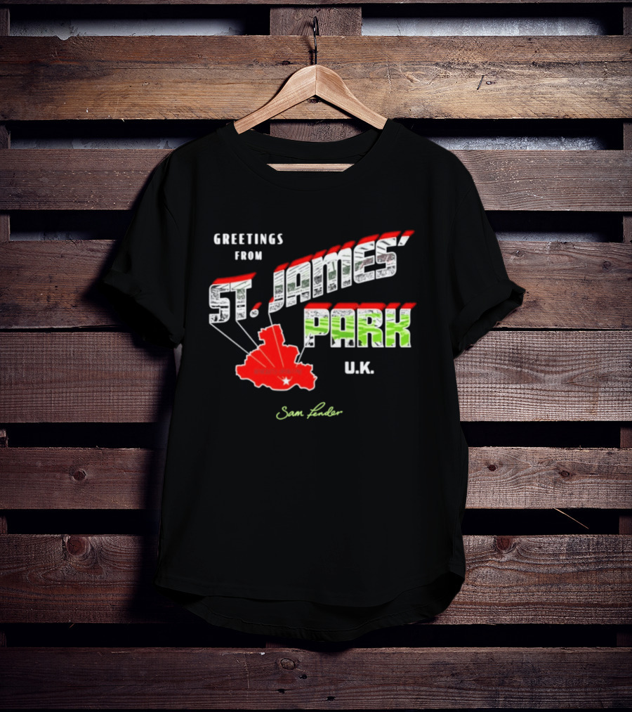 Greetings From St James Park UK Soccer Stadium Souvenir T-Shirt
