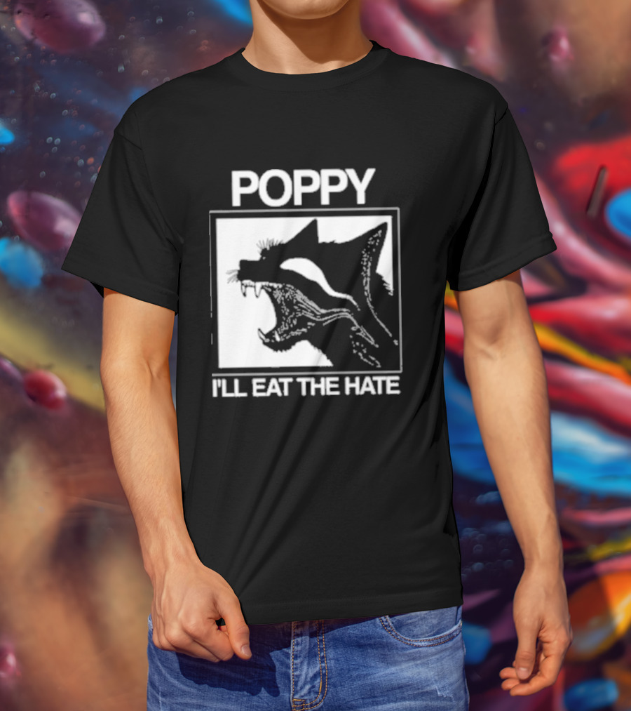 Poppy Feral I'll Eat The Hate Wolf T-Shirt