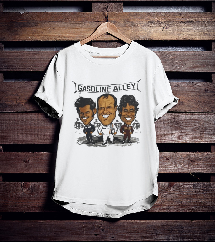 Gasoline Alley Caricature Classic Racing Characters T-Shirt