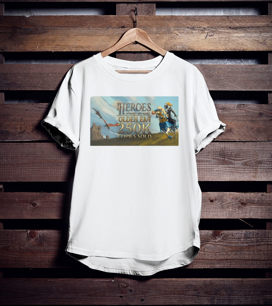 Heroes Of Might And Magic Olden Era 250K Copies Sold With Knight And Dragon T-Shirt