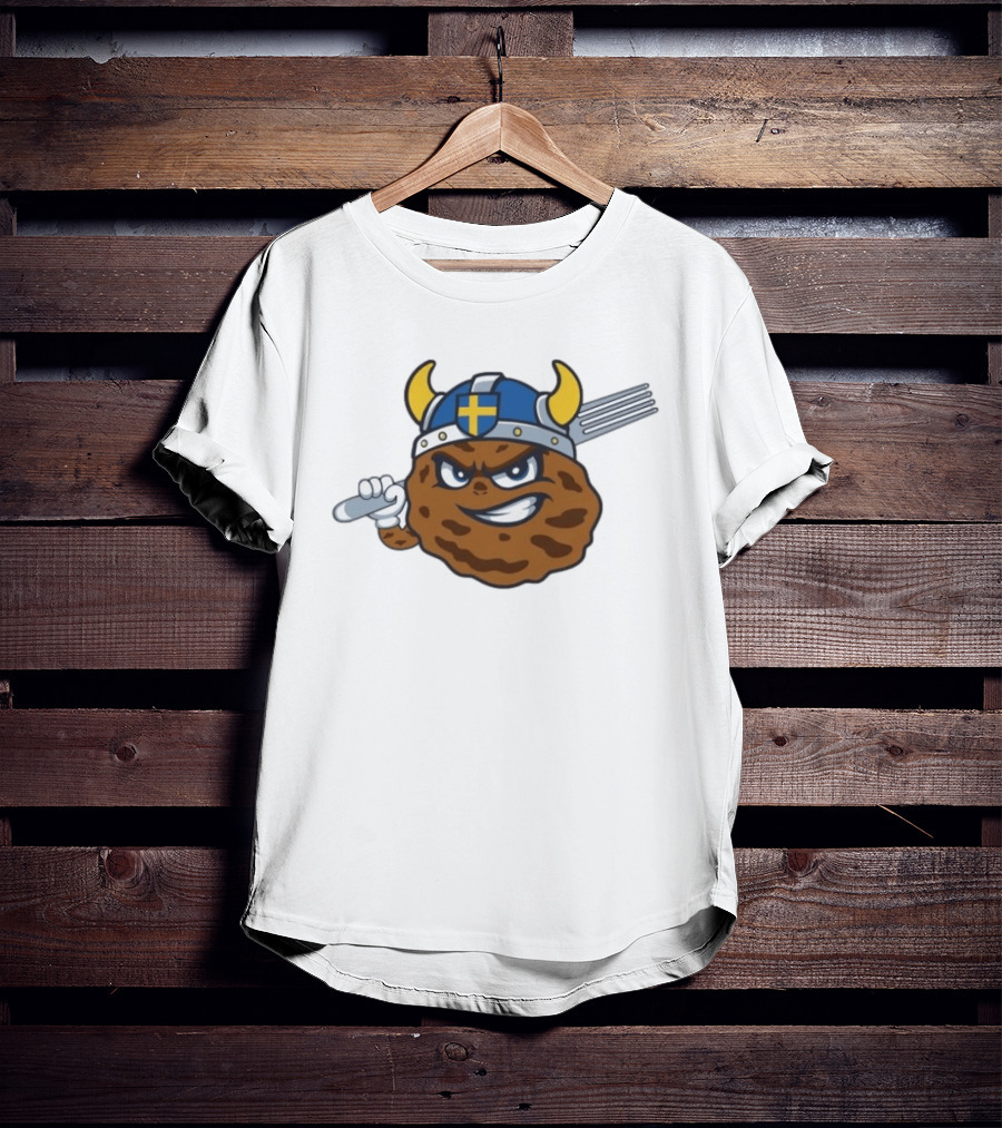 Kane County Cougars Swedish Meatballs 2026 Baseball Viking Helmet Fork T-Shirt