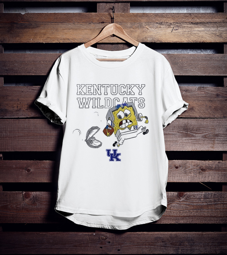 Kentucky Wildcats Spongebob SquarePants Football Collaboration T-Shirt