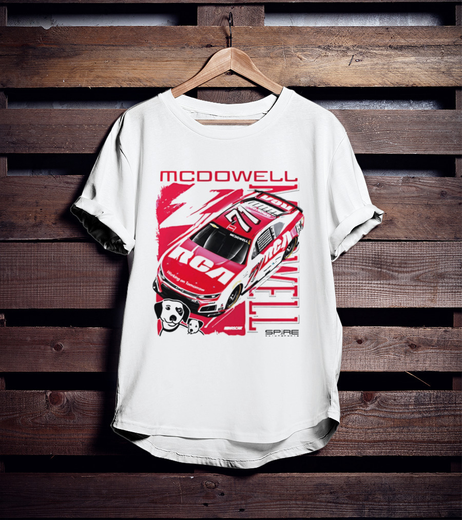McDowell RCA 2026 Racing Car Number 34 Spire Motorsports T-Shirt
