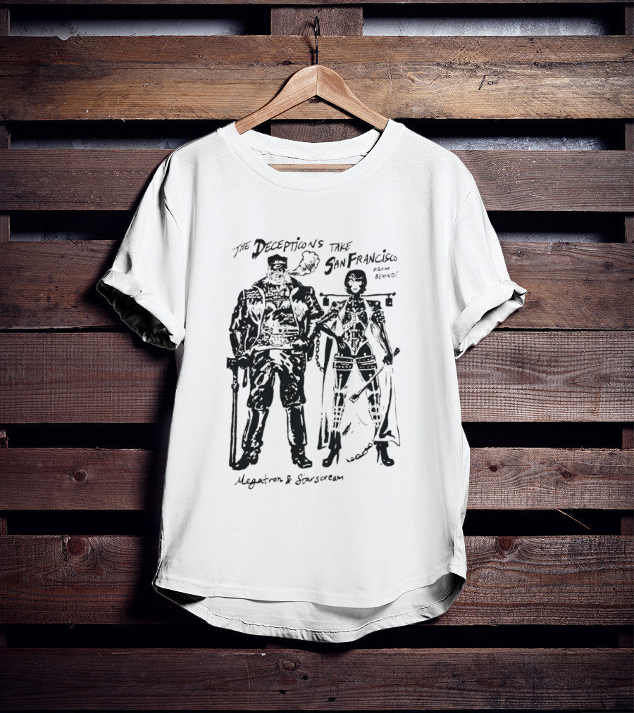 The Decepticons Take San Francisco Megatron And Starscream T-Shirt