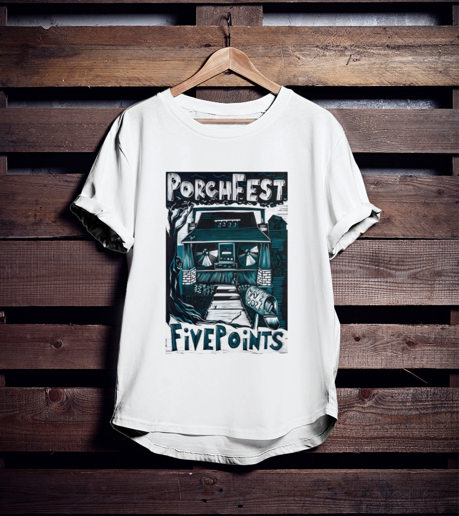 PorchFest FivePoints May 2026 Huntsville AL Music Event T-Shirt