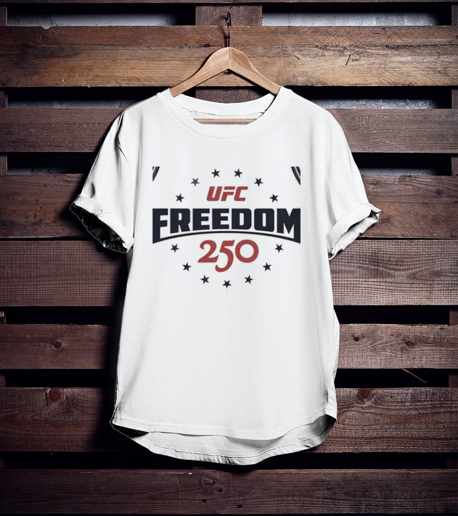 UFC Freedom 250 Commemorative Basketball Stars And Stripes T-Shirt