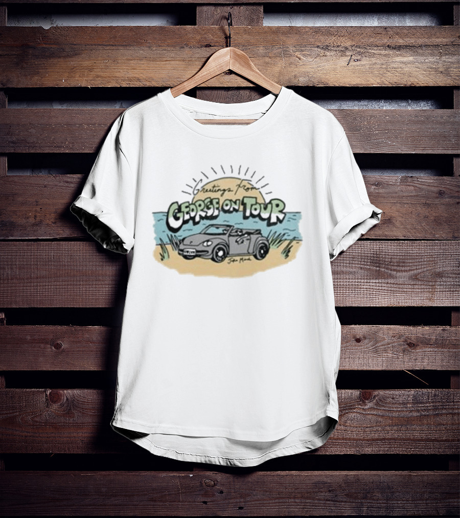 Greetings From George On Tour Beach Car Jake Minch T-Shirt