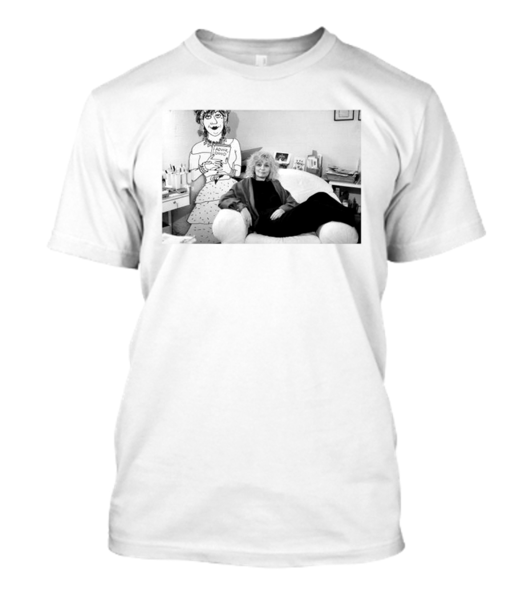 Nicole Hollander With Iconic Advice Lady Cartoon T-Shirt