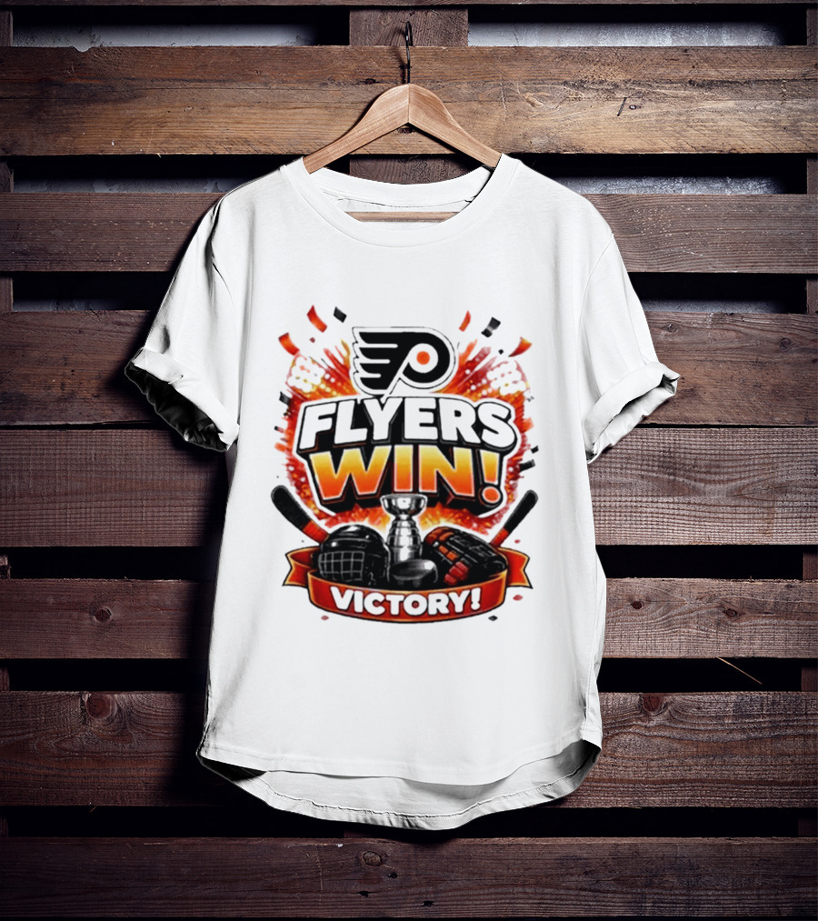 Philadelphia Flyers Win Victory Ice Hockey Celebration T-Shirt