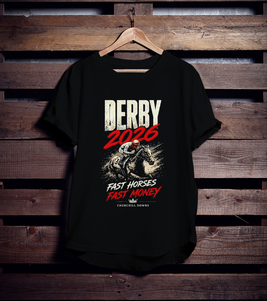 Kentucky Derby 2026 Fast Horses Fast Money Churchill Downs T-Shirt
