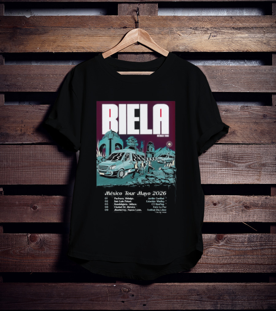 Biela Mexico Tour Mayo 2026 Monterrey Guadalajara Ciudad De Mexico T-Shirt