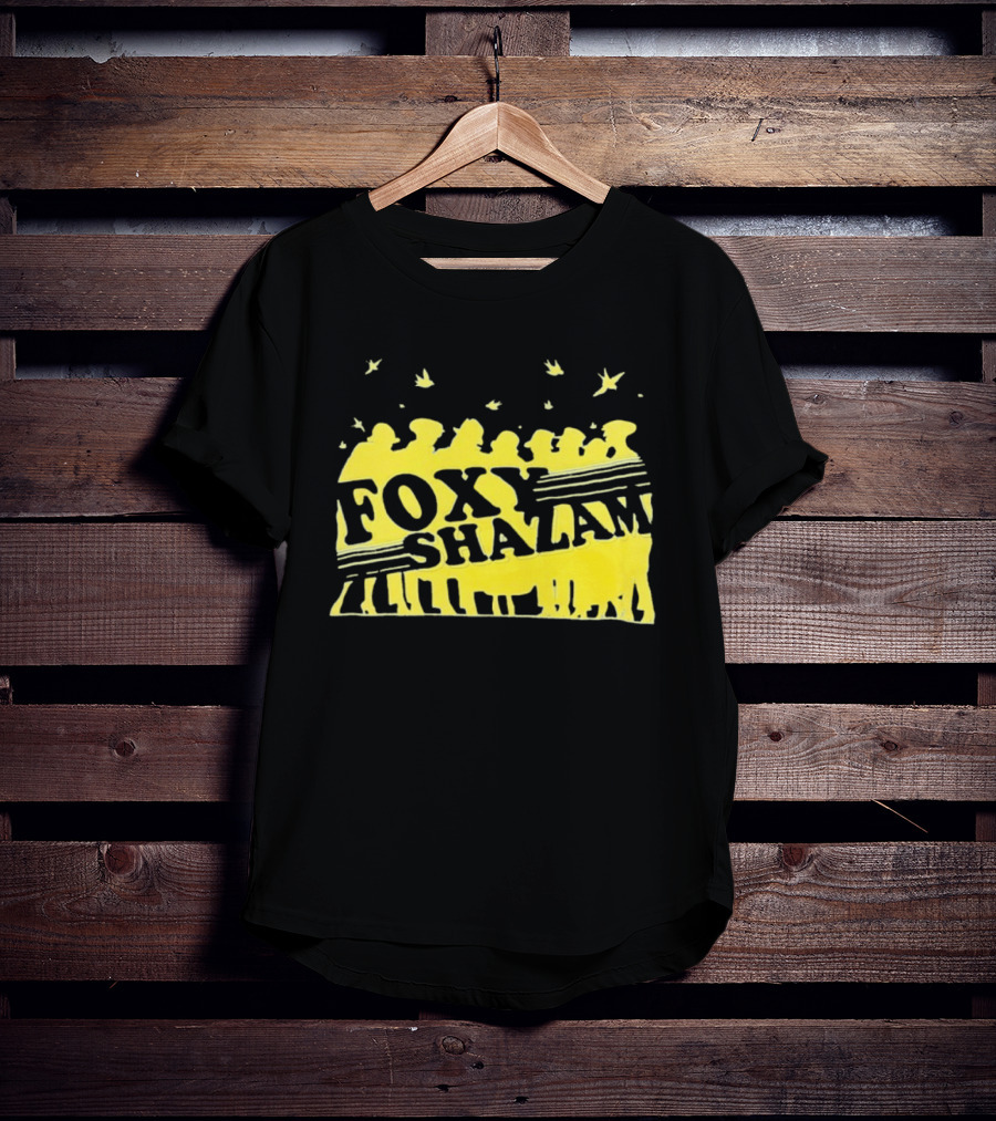 Foxy Shazam Yellow Silhouettes And Birds T-Shirt