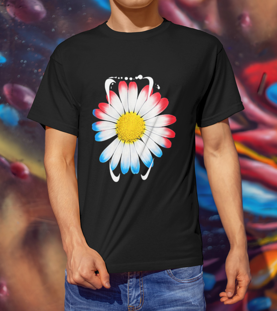 G Dragon Daisy Red Blue Petals T-Shirt