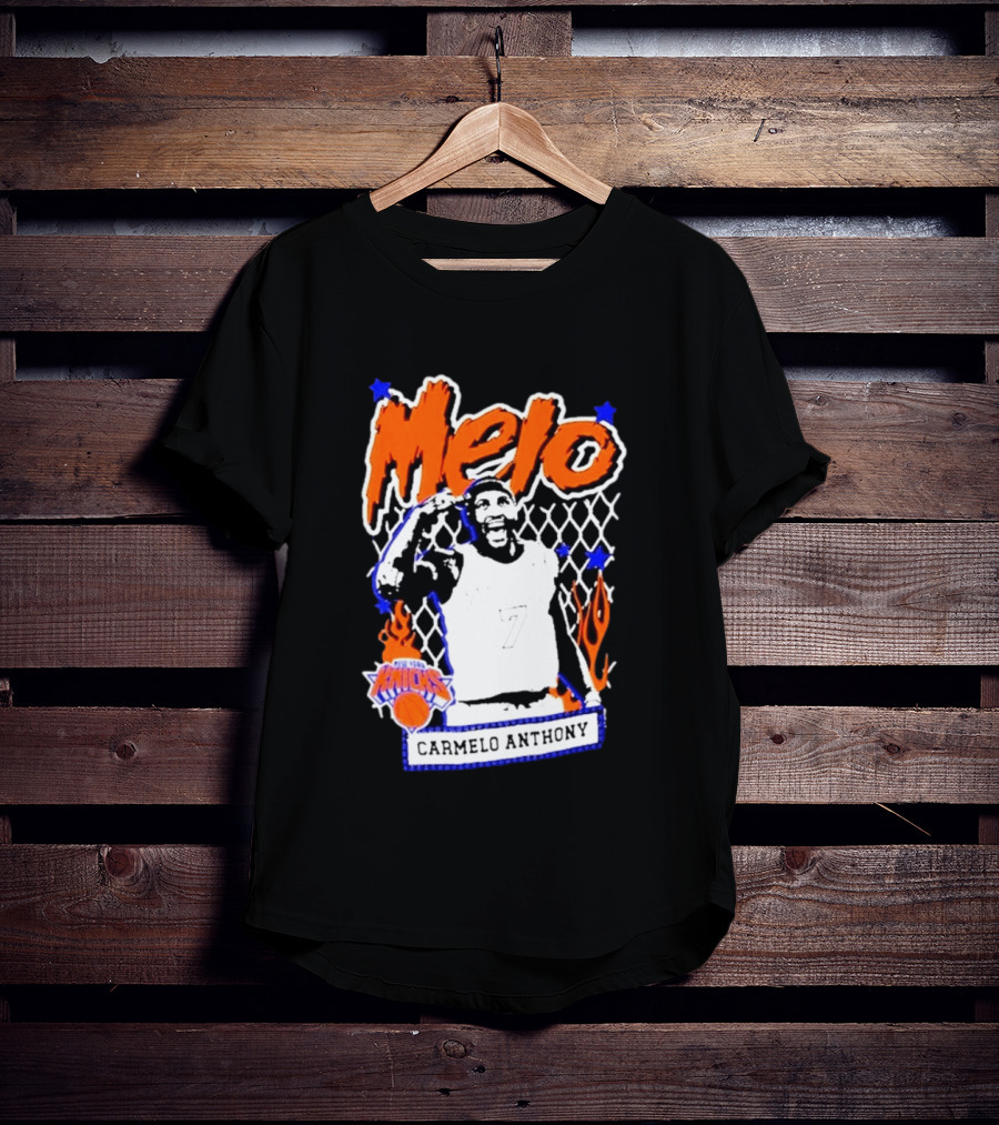 Melo Carmelo Anthony New York Knicks NBA Street Player Mitchell Ness T-Shirt