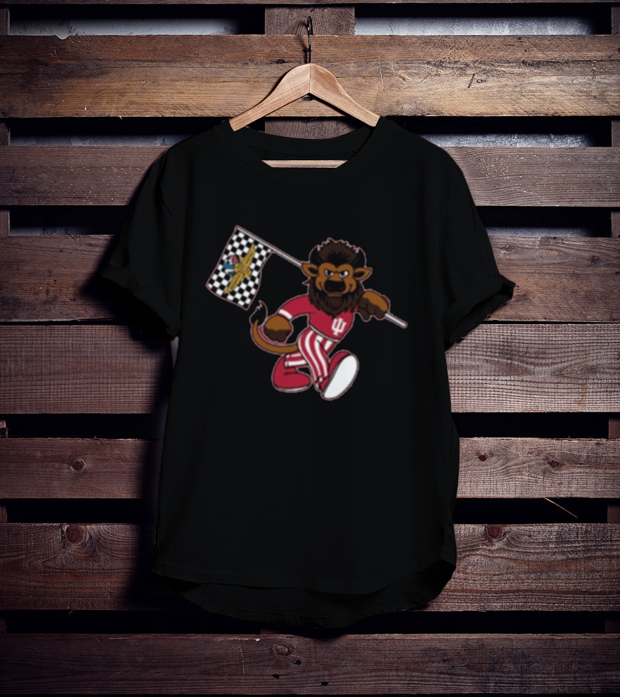Indiana Hoosiers IMS Bison Checkered Flag Racing T-Shirt