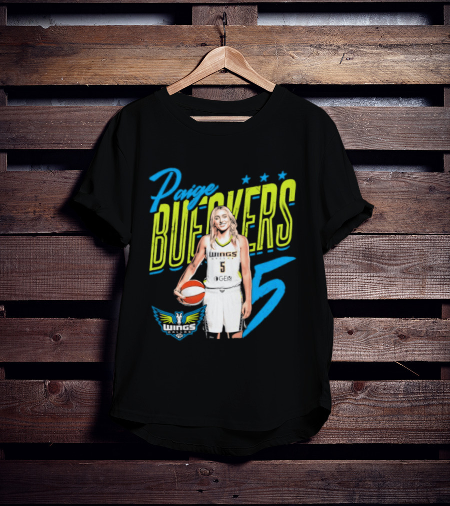 Paige Bueckers Dallas Wings Player Pose Number 5 T-Shirt
