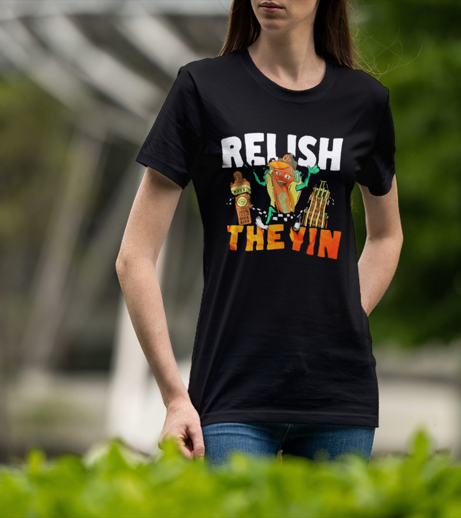 Relish The Yin Orioles Hot Dog Cartoon Baltimore 2026 T-Shirt