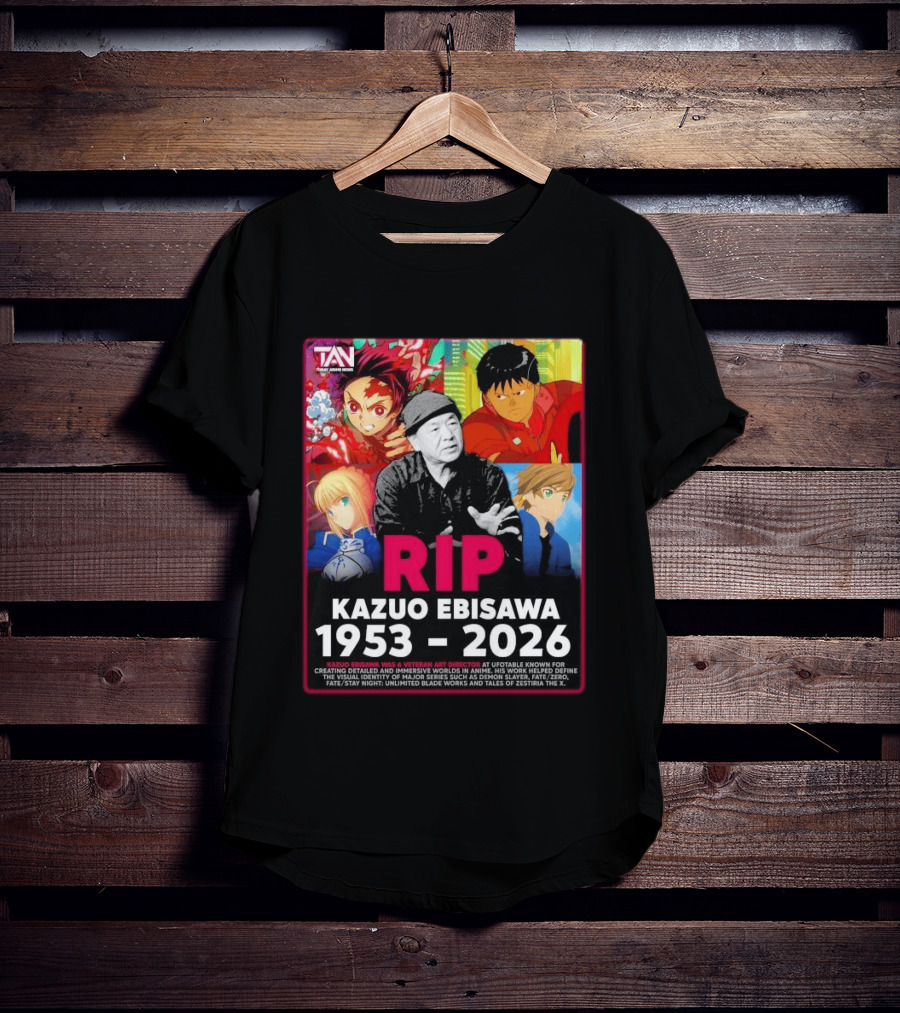 RIP Kazuo Ebisawa 1953 2026 Anime Veteran Art Director Demon Slayer Fata/Zero T-Shirt