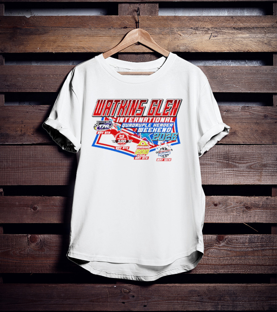 Watkins Glen International 2026 Quadruple Header Weekend Events T-Shirt