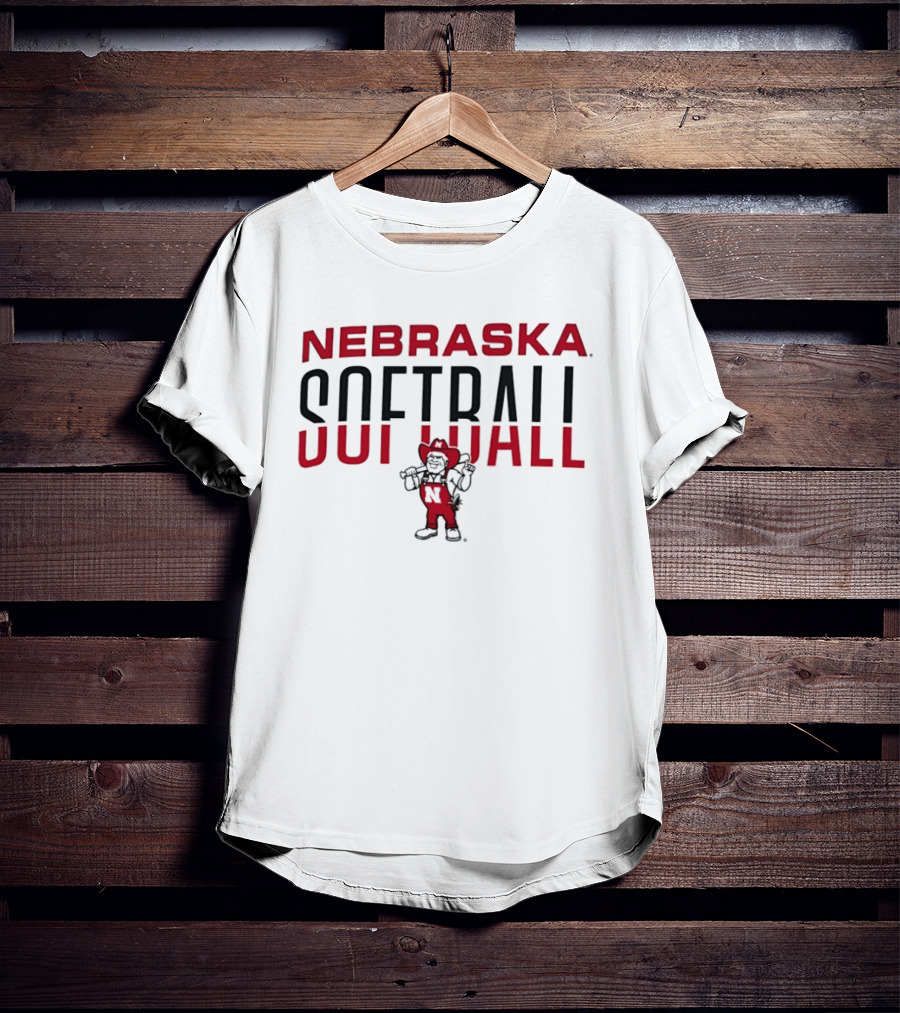 Nebraska Huskers Softball Big Red Mascot Iconic Team Spirit T-Shirt