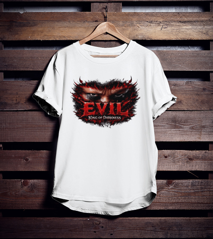 EVIL King Of Darkness Fiery Eyes In Flames T-Shirt