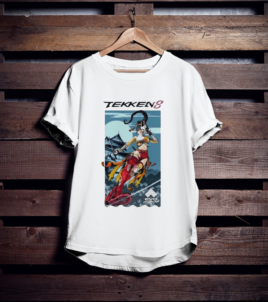 Evo Japan 2026 Tekken 8 Kunimitsu Anime Character Art With Striking Temple T-Shirt