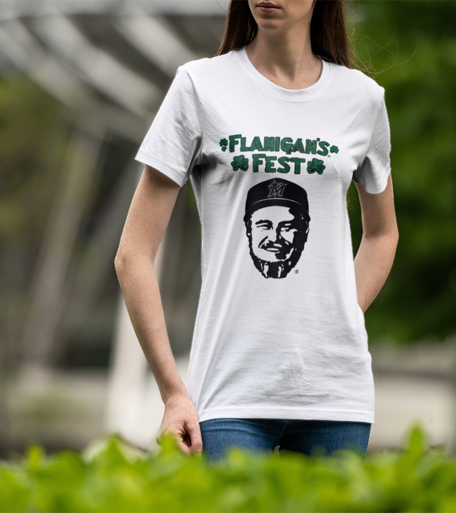 Flanigan's Fest Miami Marlins Shamrock T-Shirt