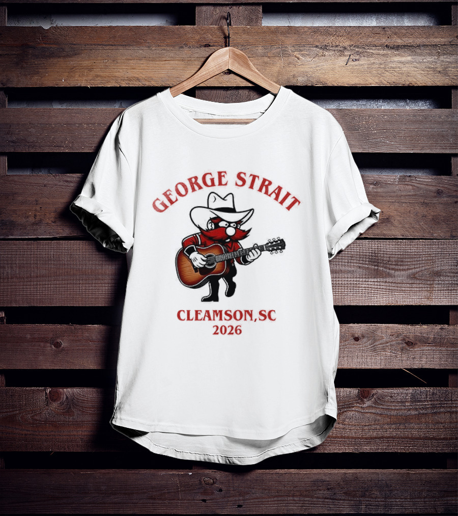 George Strait Clemson 2023 Cowboy Guitar Player T-Shirt