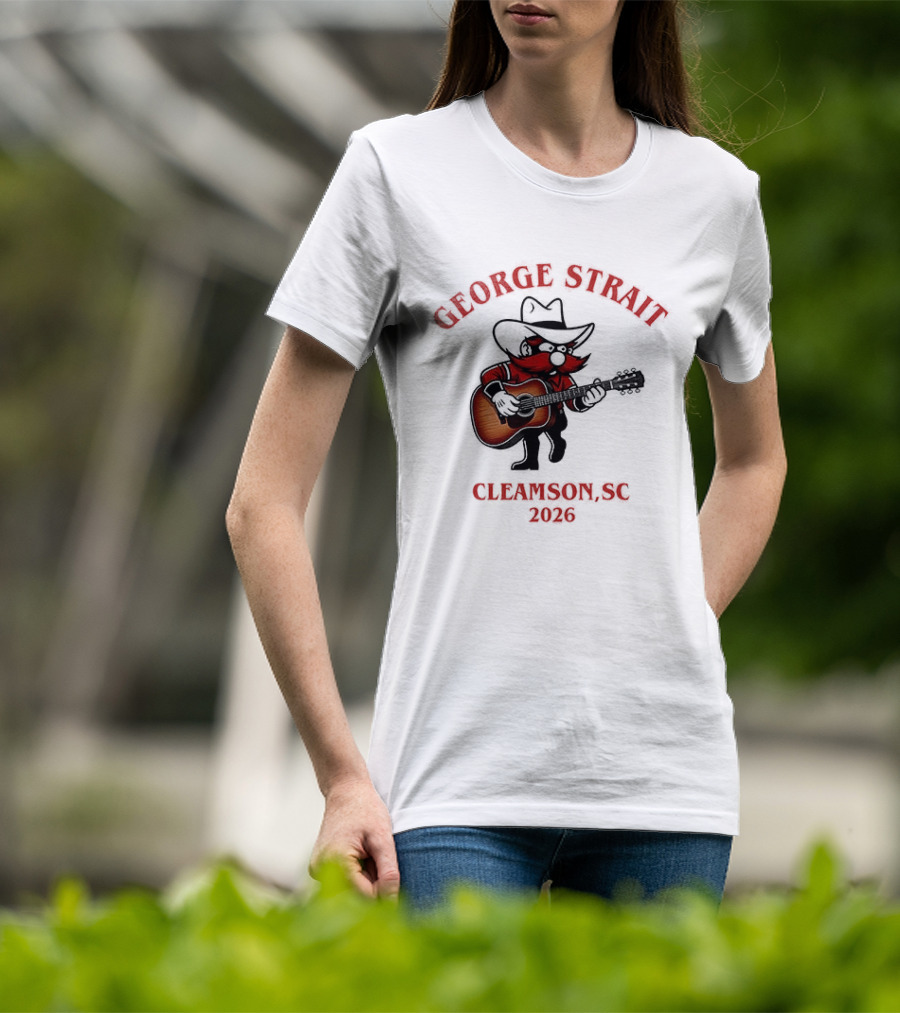 George Strait Clemson 2023 Cowboy Guitar Player T-Shirt