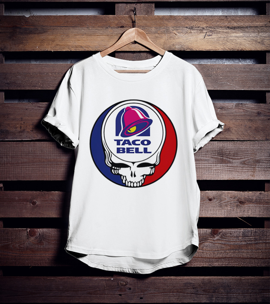 Taco Bell Grateful Dead Skull Logo Red Blue Collaboration T-Shirt
